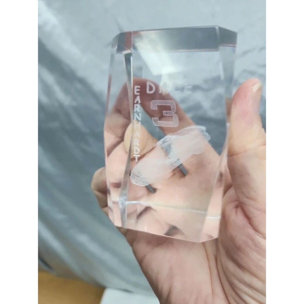 Dale Earnhardt No. 3 acrylic laser etched cube